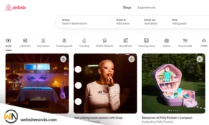 نمونه طراحی سایت حرفه‌ای برای Airbnb